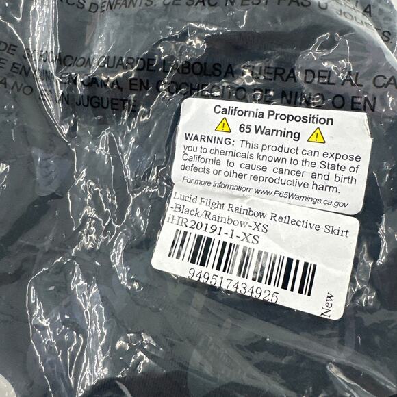 iHeartRaves Black Lucid Flight Rainbow Reflective Skirt Size XS - Picture 4 of 11